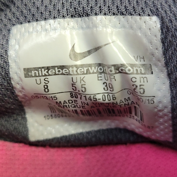 Nike Womens Gray and Pink Running Shoes Size 8 - Picture 8 of 15